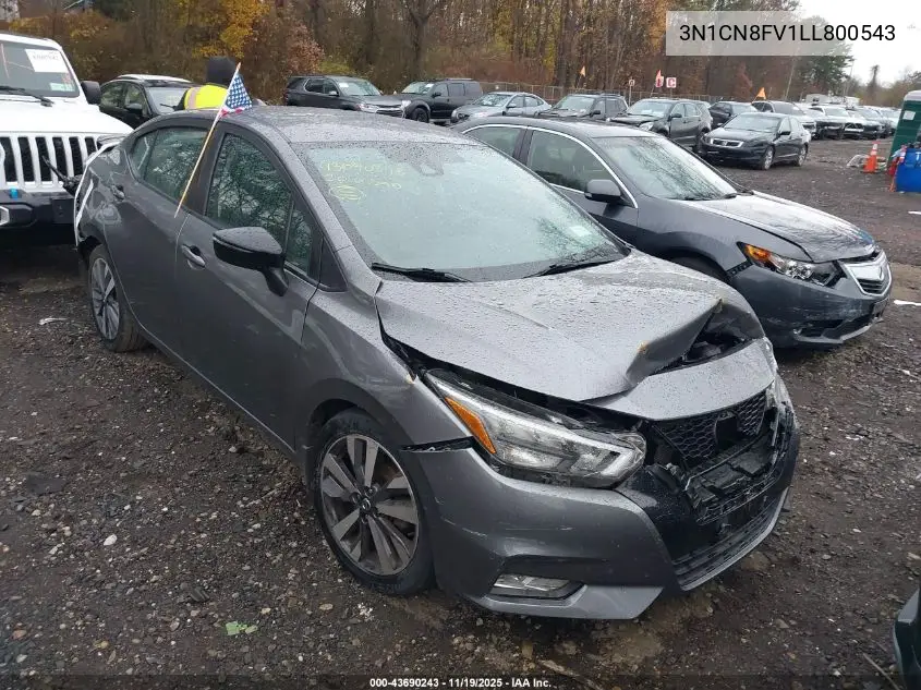 3N1CN8FV1LL800543 2020 Nissan Versa Sr Xtronic Cvt