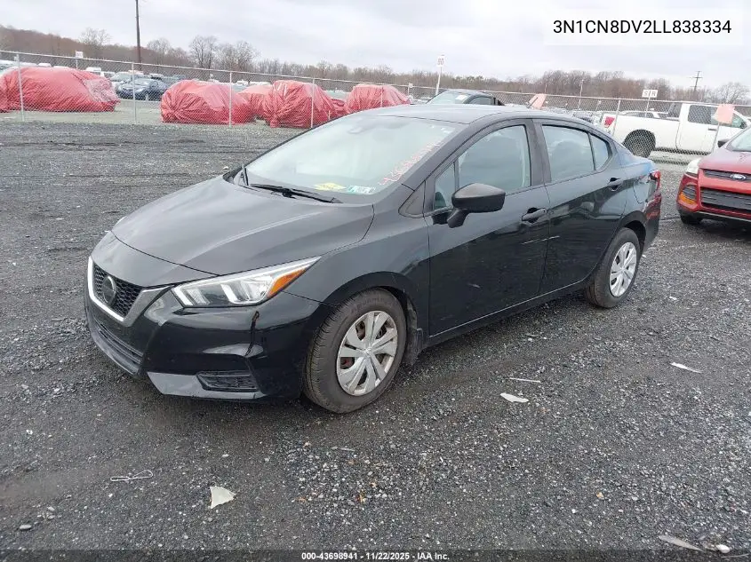 3N1CN8DV2LL838334 2020 Nissan Versa S Xtronic Cvt