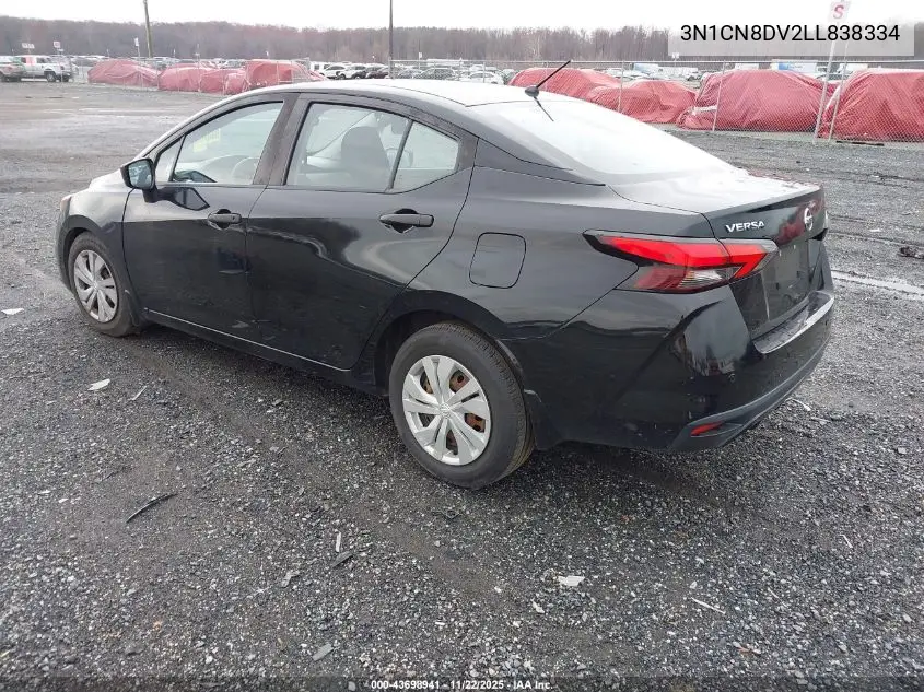 3N1CN8DV2LL838334 2020 Nissan Versa S Xtronic Cvt