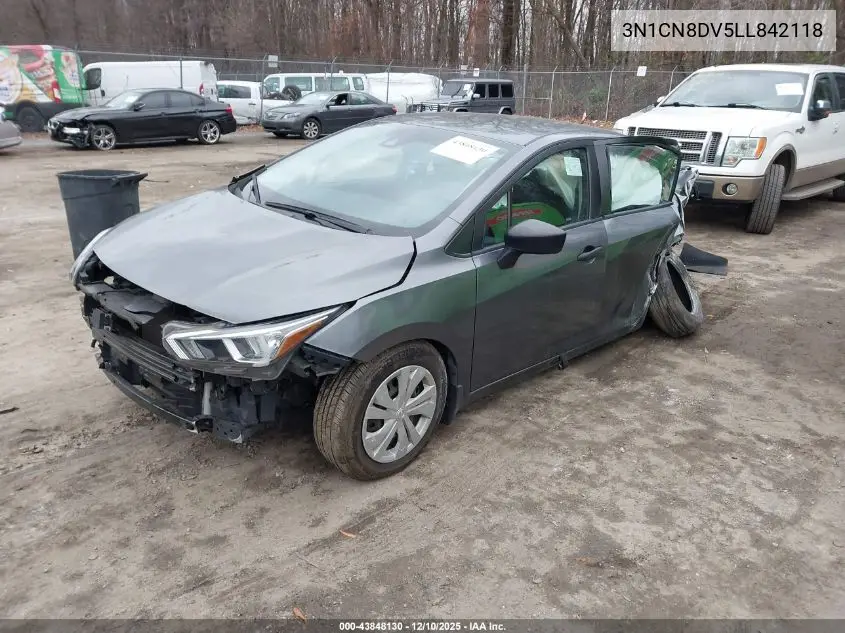 3N1CN8DV5LL842118 2020 Nissan Versa S Xtronic Cvt