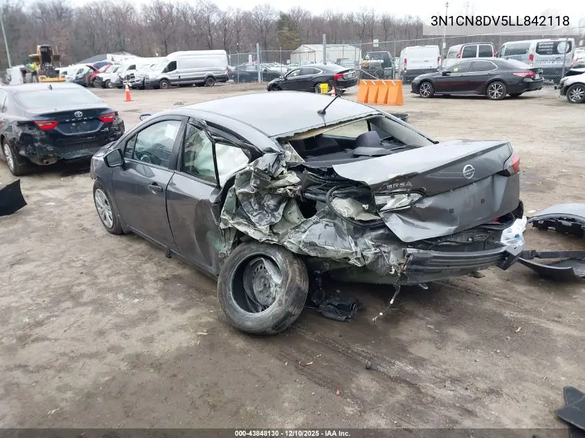 3N1CN8DV5LL842118 2020 Nissan Versa S Xtronic Cvt