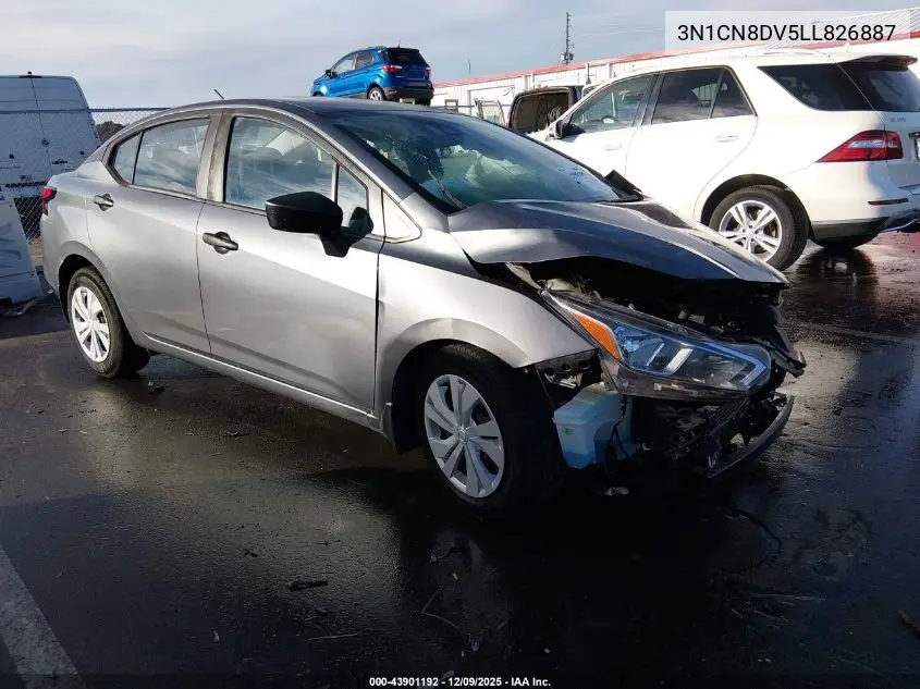 3N1CN8DV5LL826887 2020 Nissan Versa S Xtronic Cvt