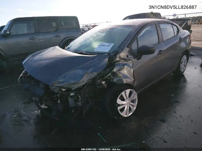3N1CN8DV5LL826887 2020 Nissan Versa S Xtronic Cvt