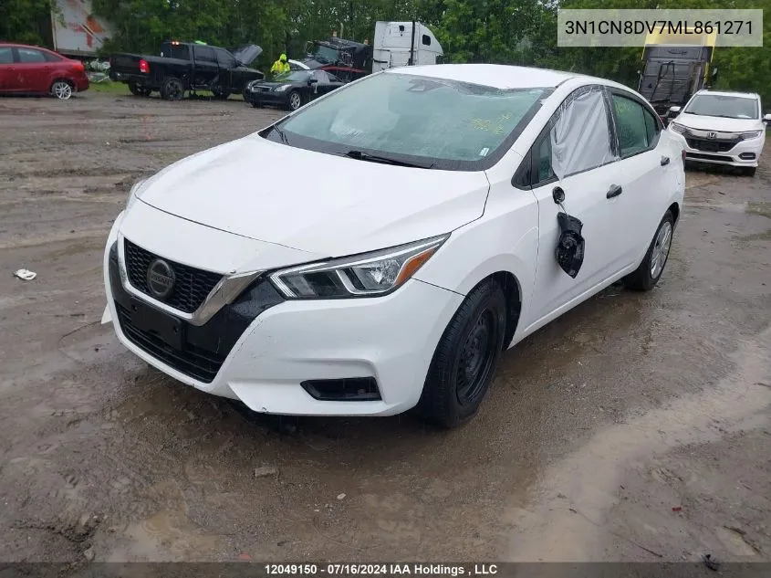 2021 Nissan Versa VIN: 3N1CN8DV7ML861271 Lot: 12049150