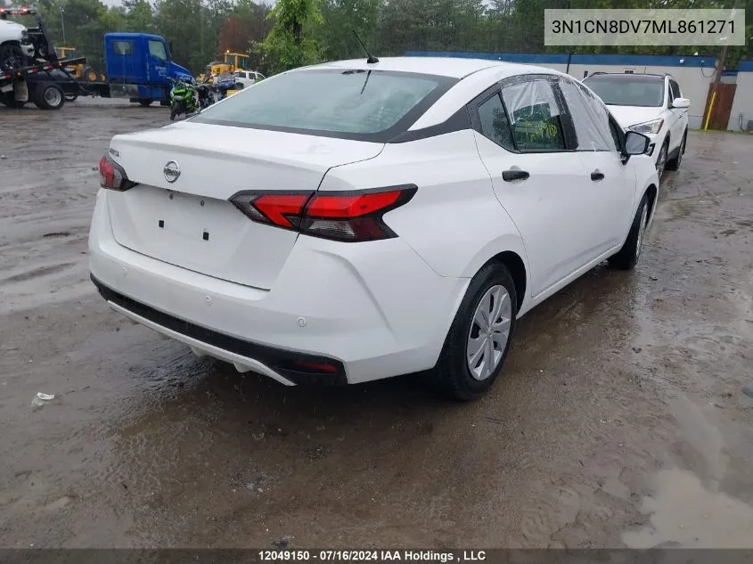 2021 Nissan Versa VIN: 3N1CN8DV7ML861271 Lot: 12049150