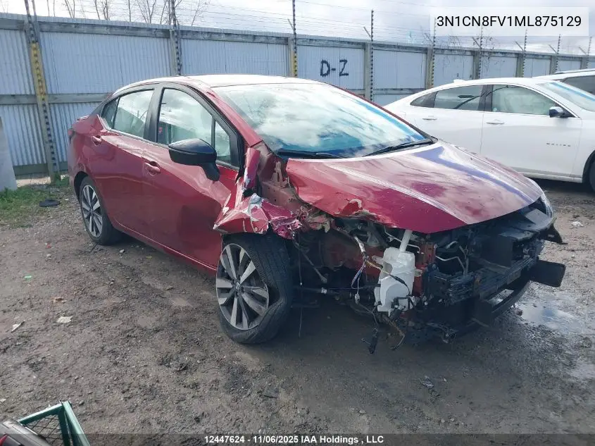 3N1CN8FV1ML875129 2021 Nissan Versa Sr