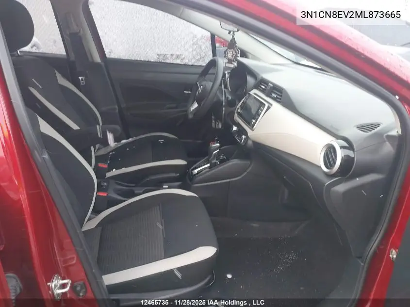 3N1CN8EV2ML873665 2021 Nissan Versa Sv