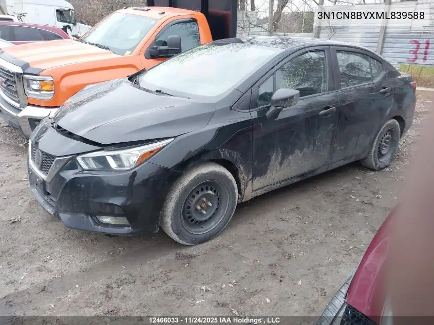 3N1CN8BVXML839588 2021 Nissan Versa S