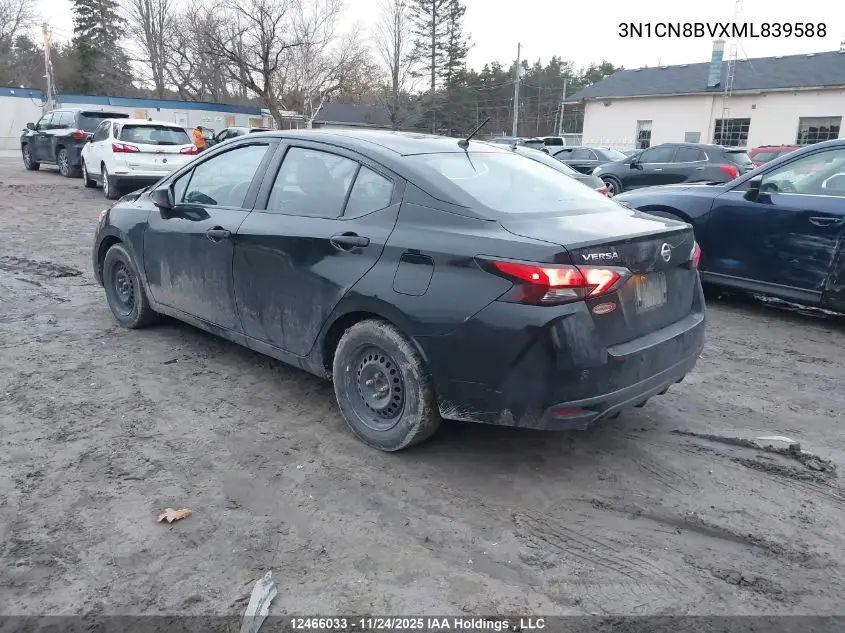 3N1CN8BVXML839588 2021 Nissan Versa S