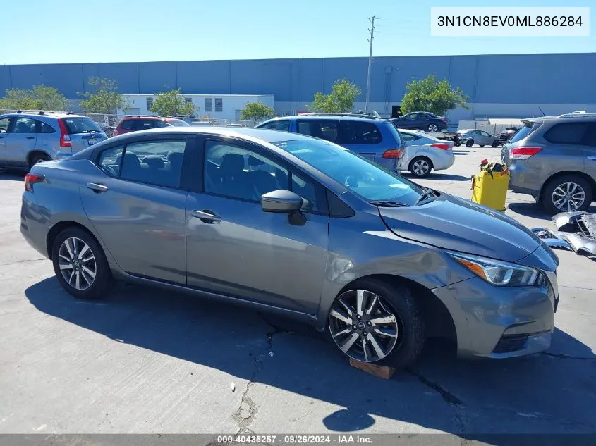 2021 Nissan Versa Sv Xtronic Cvt VIN: 3N1CN8EV0ML886284 Lot: 40435257