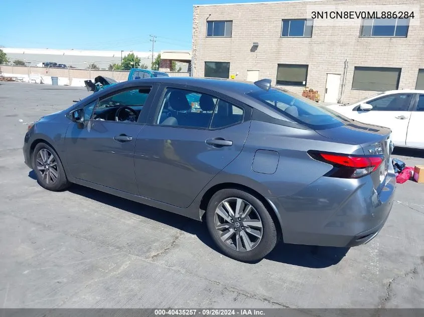 2021 Nissan Versa Sv Xtronic Cvt VIN: 3N1CN8EV0ML886284 Lot: 40435257