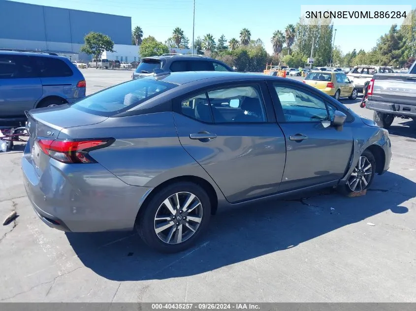 2021 Nissan Versa Sv Xtronic Cvt VIN: 3N1CN8EV0ML886284 Lot: 40435257