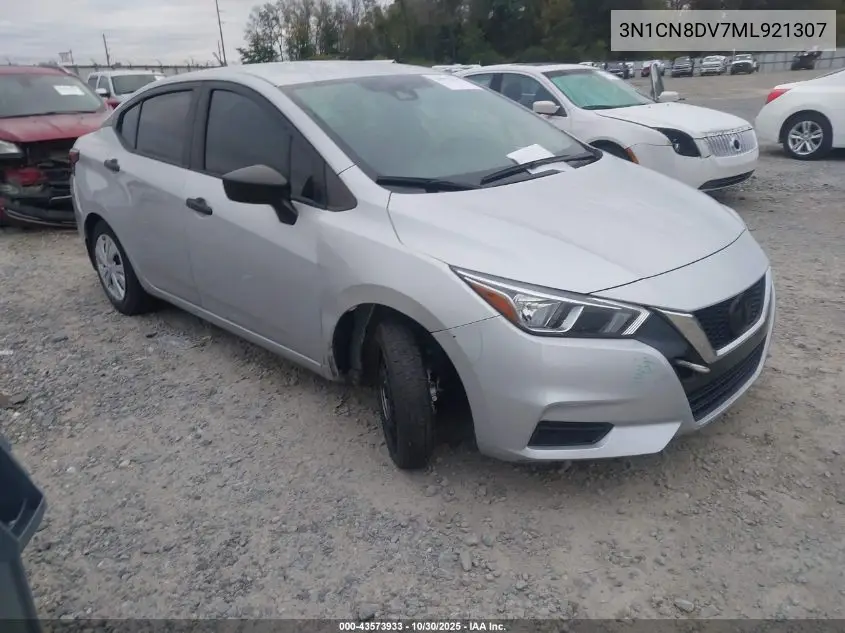3N1CN8DV7ML921307 2021 Nissan Versa S Xtronic Cvt