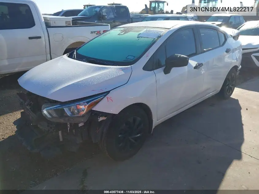 3N1CN8DV4ML822217 2021 Nissan Versa S Xtronic Cvt