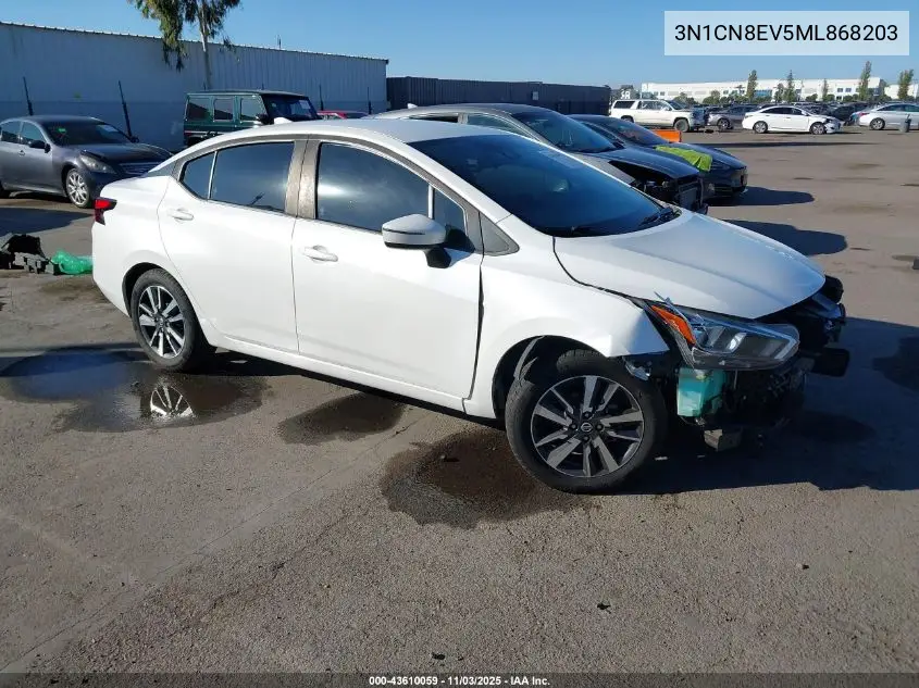 3N1CN8EV5ML868203 2021 Nissan Versa Sv Xtronic Cvt