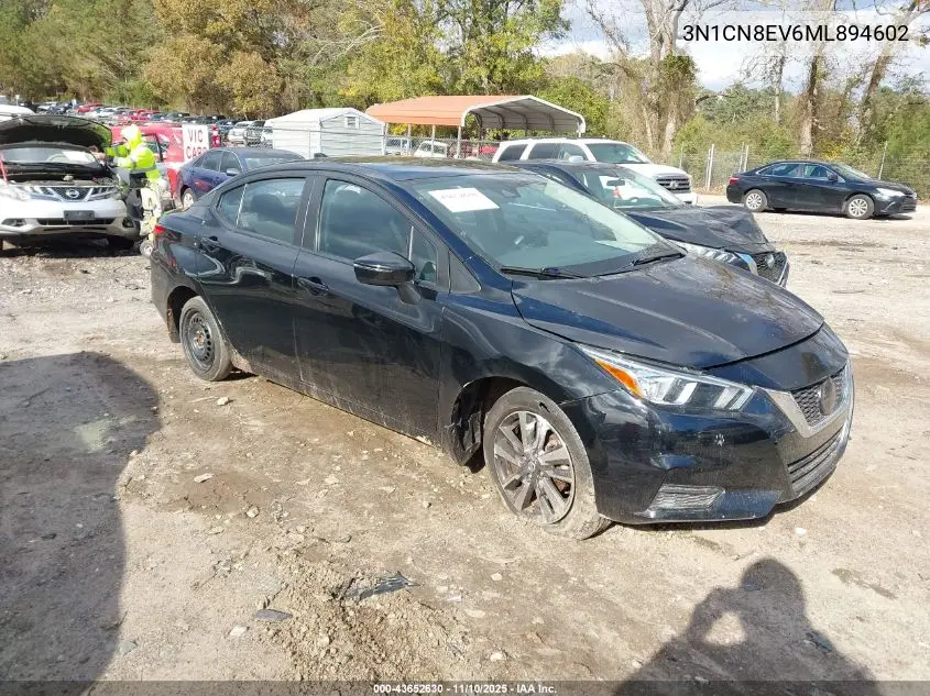 3N1CN8EV6ML894602 2021 Nissan Versa Sv Xtronic Cvt