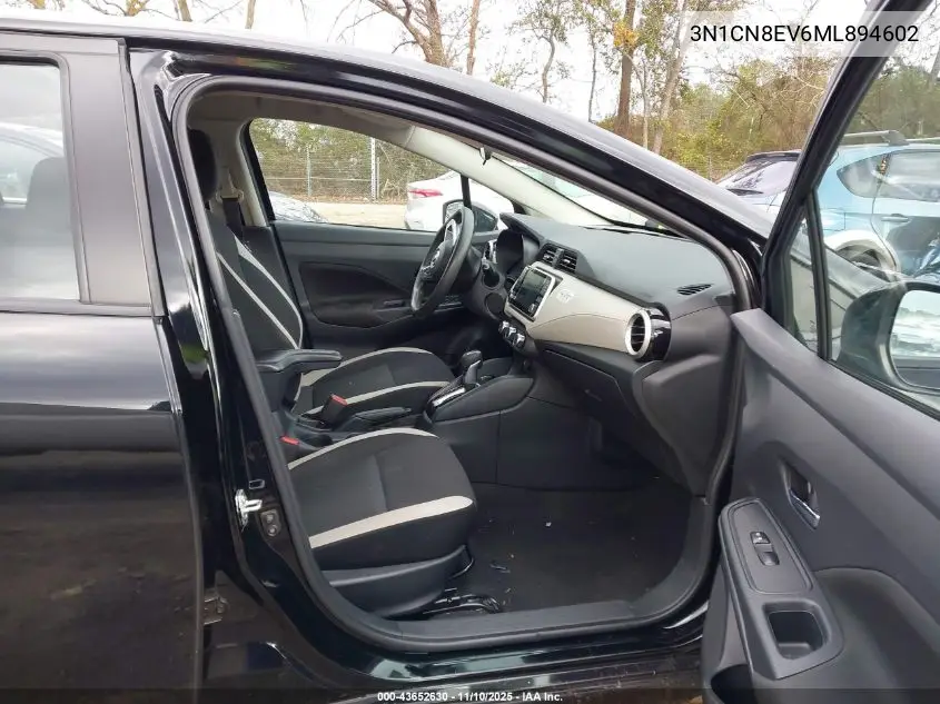 3N1CN8EV6ML894602 2021 Nissan Versa Sv Xtronic Cvt