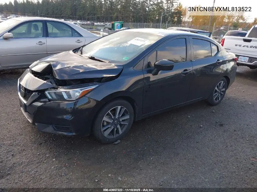 3N1CN8EVXML813522 2021 Nissan Versa Sv Xtronic Cvt