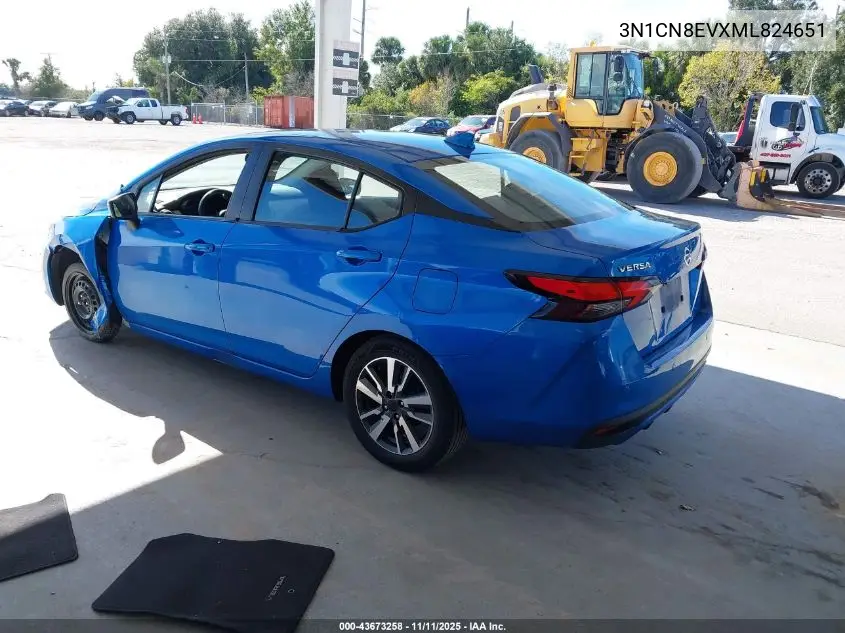 3N1CN8EVXML824651 2021 Nissan Versa Sv Xtronic Cvt