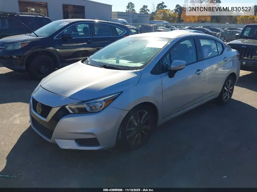 3N1CN8EV6ML830527 2021 Nissan Versa Sv Xtronic Cvt