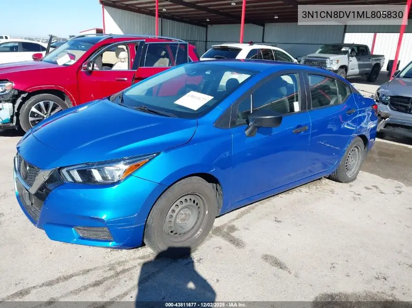 3N1CN8DV1ML805830 2021 Nissan Versa S Xtronic Cvt