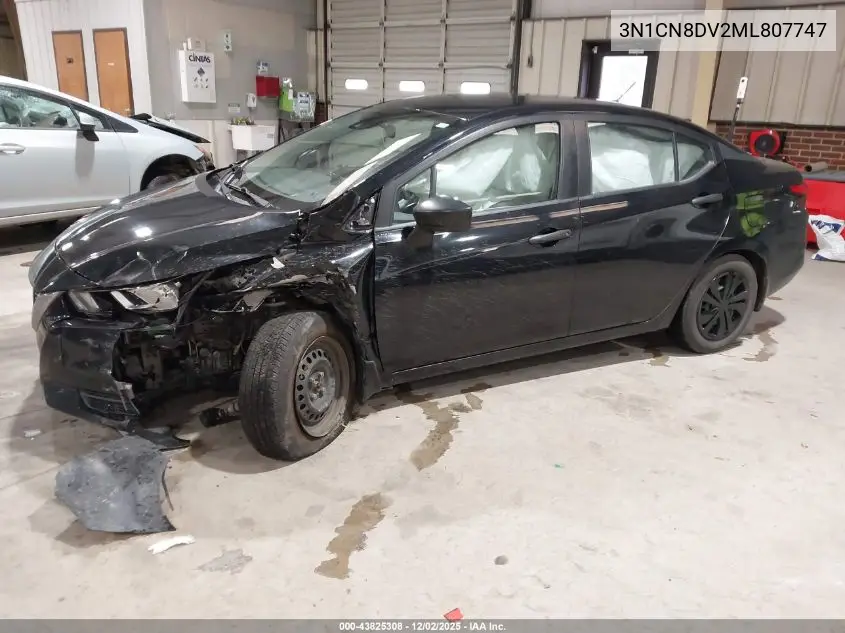 3N1CN8DV2ML807747 2021 Nissan Versa S Xtronic Cvt