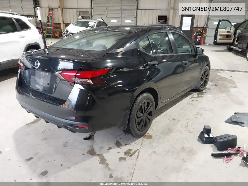 3N1CN8DV2ML807747 2021 Nissan Versa S Xtronic Cvt