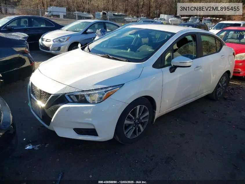 3N1CN8EV2ML895455 2021 Nissan Versa Sv Xtronic Cvt