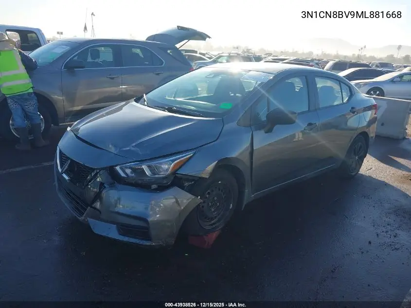 3N1CN8BV9ML881668 2021 Nissan Versa S 5-Speed Manual Transmission