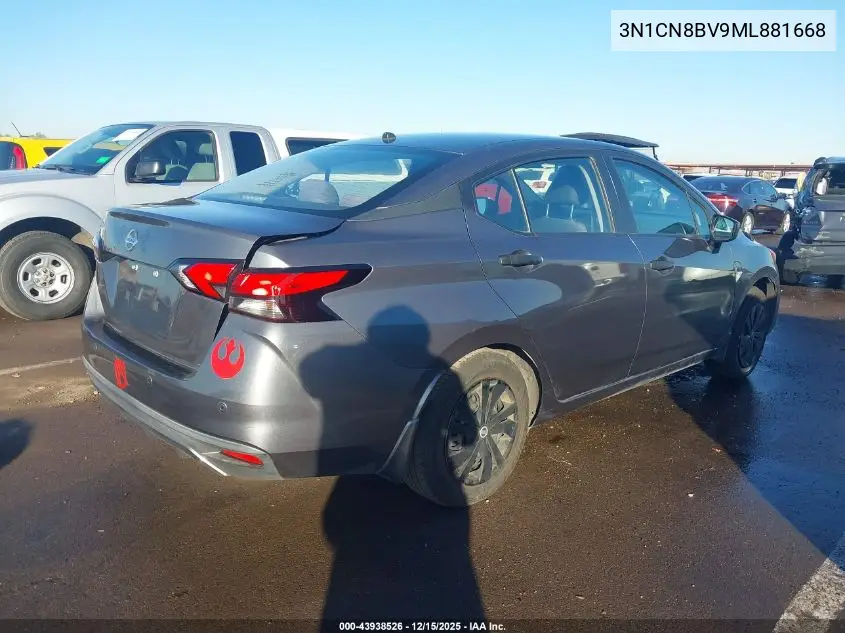 3N1CN8BV9ML881668 2021 Nissan Versa S 5-Speed Manual Transmission
