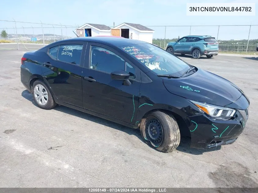 2022 Nissan Versa VIN: 3N1CN8DV0NL844782 Lot: 12055149