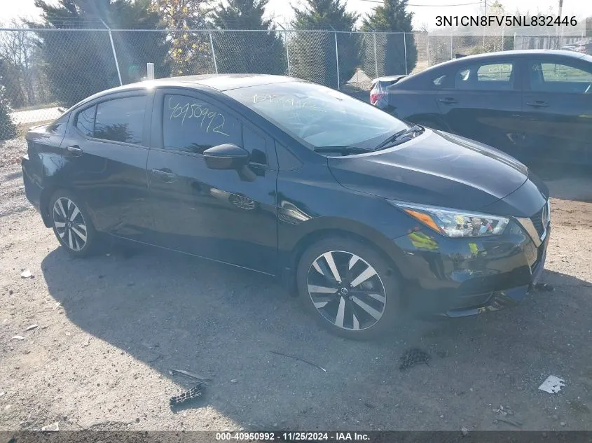 2022 Nissan Versa 1.6 Sr Xtronic Cvt VIN: 3N1CN8FV5NL832446 Lot: 40950992