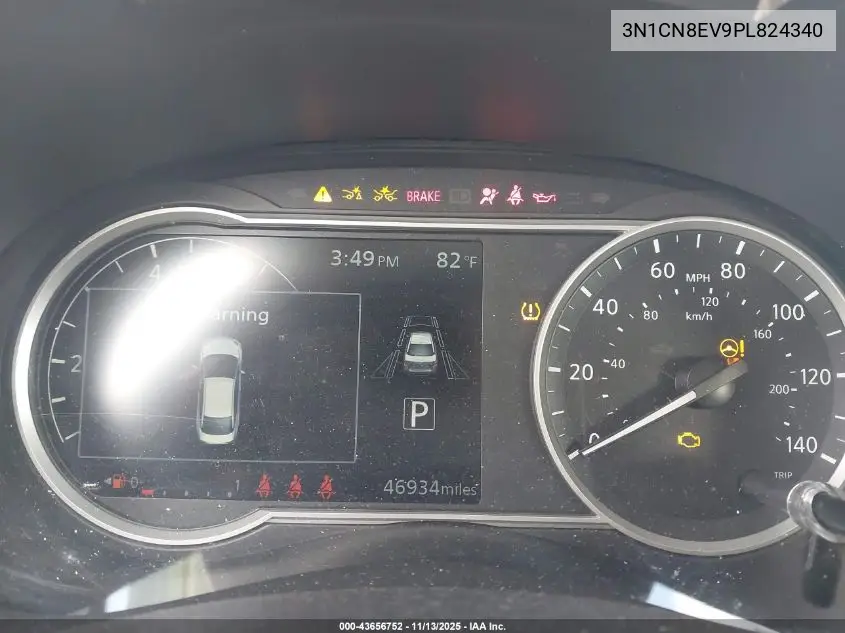 3N1CN8EV9PL824340 2023 Nissan Versa 1.6 Sv Xtronic Cvt