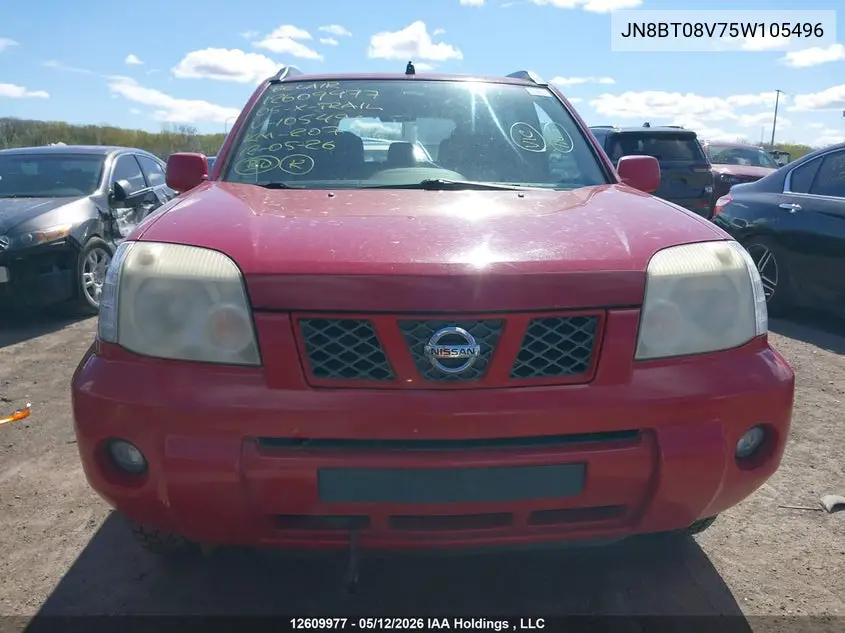 2005 Nissan X-Trail VIN: JN8BT08V75W105496 Lot: 12609977