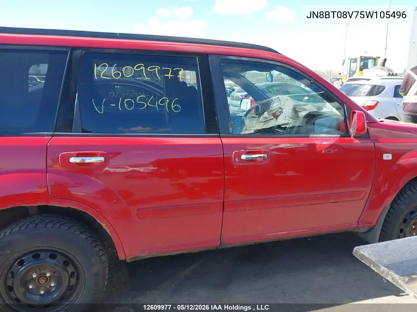 2005 Nissan X-Trail VIN: JN8BT08V75W105496 Lot: 12609977