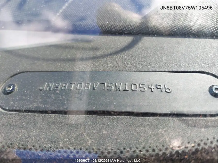 2005 Nissan X-Trail VIN: JN8BT08V75W105496 Lot: 12609977