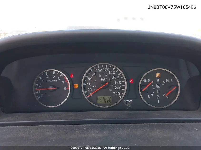2005 Nissan X-Trail VIN: JN8BT08V75W105496 Lot: 12609977