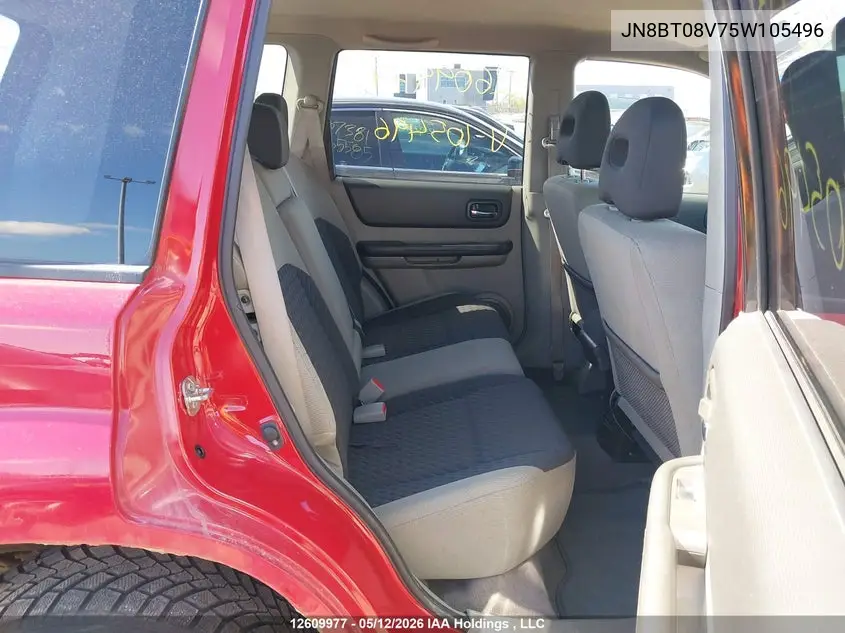 2005 Nissan X-Trail VIN: JN8BT08V75W105496 Lot: 12609977