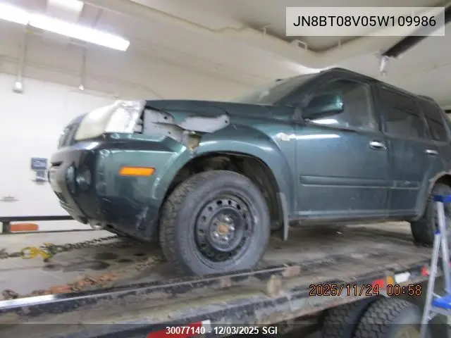 JN8BT08V05W109986 2005 Nissan X-Trail Xe/Se
