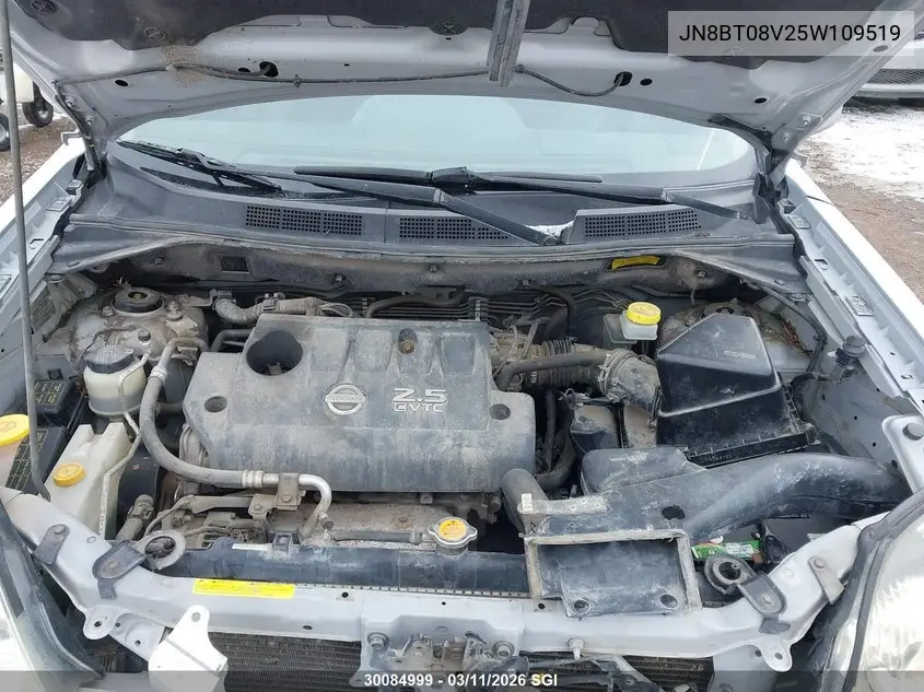 2005 Nissan X-Trail Xe/Se VIN: JN8BT08V25W109519 Lot: 30084999