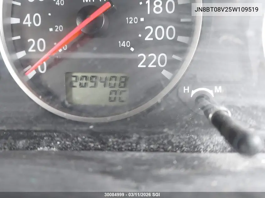 2005 Nissan X-Trail Xe/Se VIN: JN8BT08V25W109519 Lot: 30084999