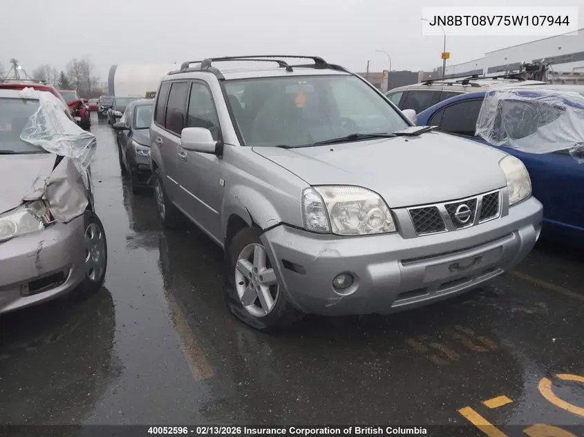 2005 Nissan X-Trail Xe/Se VIN: JN8BT08V75W107944 Lot: 40052596