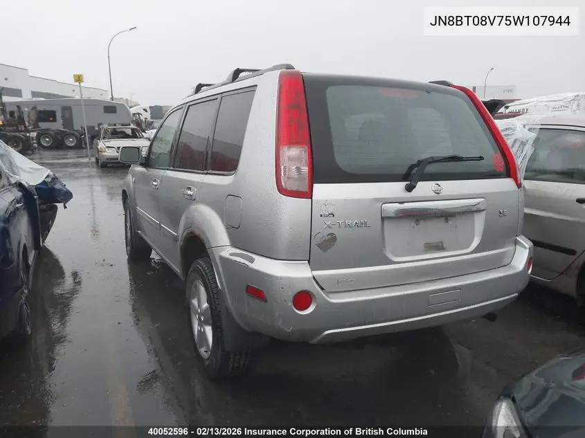 2005 Nissan X-Trail Xe/Se VIN: JN8BT08V75W107944 Lot: 40052596