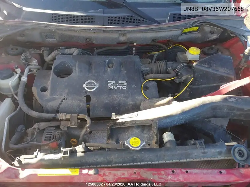 2006 Nissan X-Trail Xe/Se VIN: JN8BT08V36W207668 Lot: 12588302