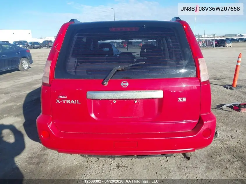 2006 Nissan X-Trail Xe/Se VIN: JN8BT08V36W207668 Lot: 12588302