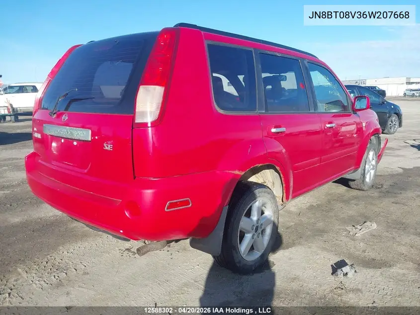 2006 Nissan X-Trail Xe/Se VIN: JN8BT08V36W207668 Lot: 12588302