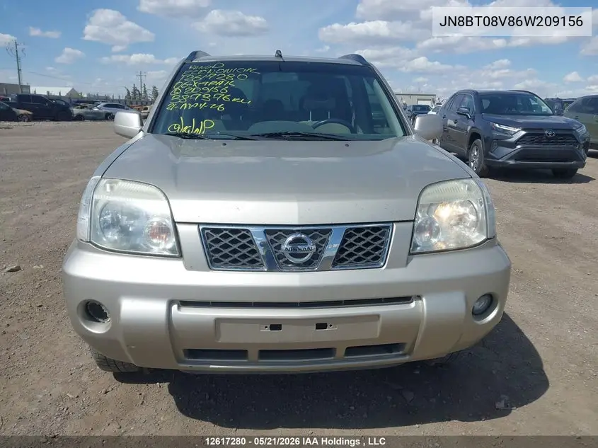 2006 Nissan X-Trail Bonavista Edition/Le/Se/Xe VIN: JN8BT08V86W209156 Lot: 12617280