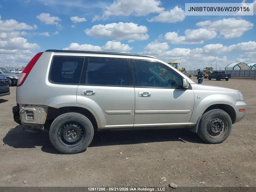 2006 Nissan X-Trail Bonavista Edition/Le/Se/Xe VIN: JN8BT08V86W209156 Lot: 12617280