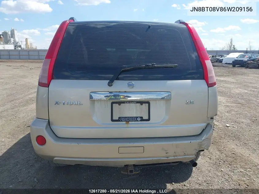 2006 Nissan X-Trail Bonavista Edition/Le/Se/Xe VIN: JN8BT08V86W209156 Lot: 12617280