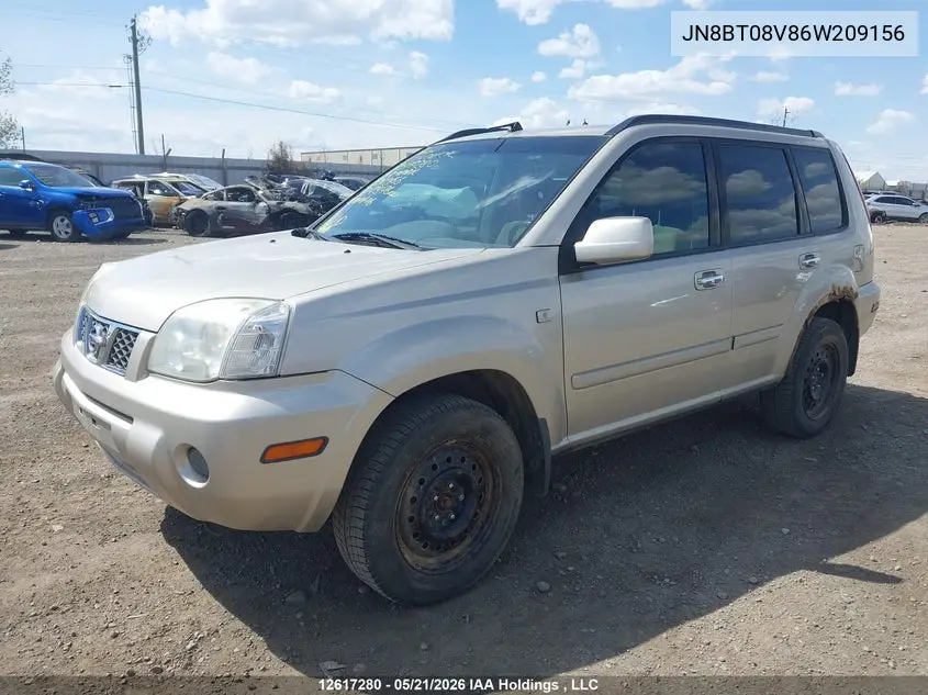 2006 Nissan X-Trail Bonavista Edition/Le/Se/Xe VIN: JN8BT08V86W209156 Lot: 12617280